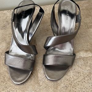 Silver Calvin Klein sandals